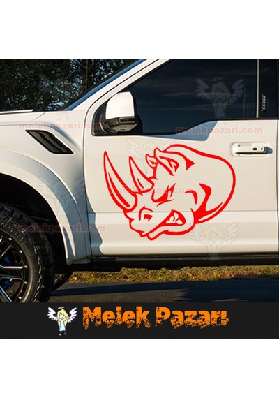 Gergedan Kafası Araba Sticker