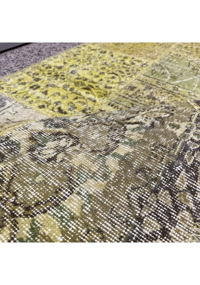 Hoom Rugs Patchwork Sarı 120x180 2,16 M2 El Dokuma Kilim Sarı