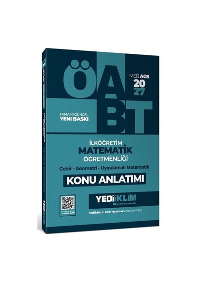 Yediiklim 2027 Öabt Meb-ags İlköğretim Matematik Öğretmenliği Cebir, Geometri, Uygulamalı Matematik Konu Anlatımı