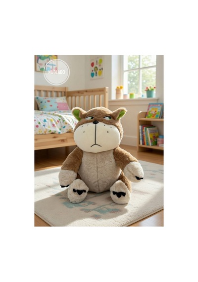 Sevgiliye Yumuşak Kızgın Kötü Kedi Orijinal Model Çocuk Peluş Kedi Oyun Ve Uyku Arkadaşı Kahverengi Kahverengi