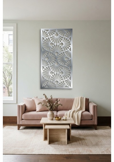 Dekoratif Panel Metal Duvar Tablosu - Duvar Sanatı - Duvar Dekoru - Krom