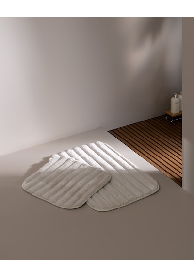Madame Coco Elvane 2'li Banyo Paspası - Ekru 8684427344910 Çok Renkli