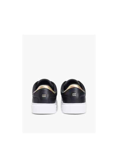 Tommy Hilfiger Leather Patent Kadın Platform Topuklu Sneaker-12040 Siyah