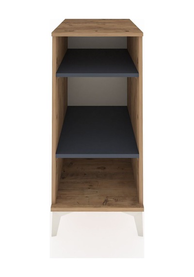 Kronos Komodin 2 Raflı 44x59x96 Çam-antrasit Atlas Çam