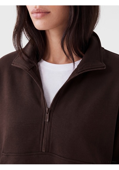 LC Waikiki Lc Waıkıkı Kahverengi Oversize Soft Touch Kadın Sweatshirt Tunik