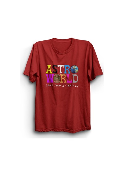 Travis Scott Astroworld Baskılı Tshirt 001