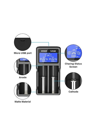 Xtar Vc2 Universal Li-ion Şarj Cihazı