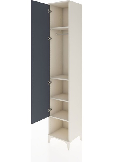 Hyperion Dolap 4 Raflı Tek Kapaklı Tek Askılı 44x44x243 Aytaşı-antrasit Aytası Hyperion Dolap 4 Raflı Tek Kapaklı Tek Askılı 44x44x243 Aytaşı-antrasit Aytası