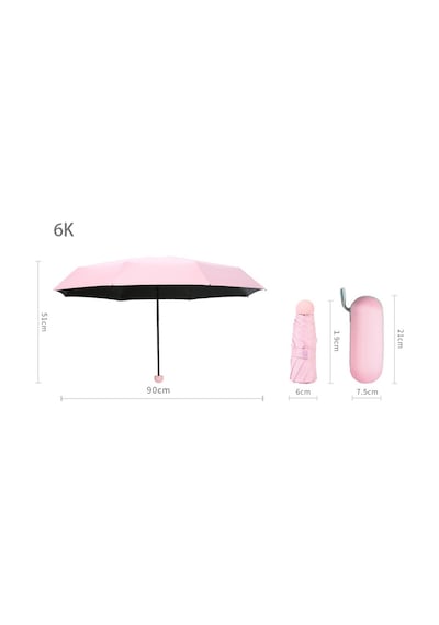 Blisspremium Özel Kılıflı Pembe Şemsiye Pembe