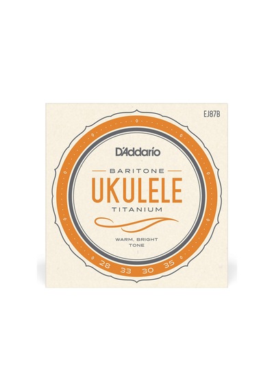D'addario Ej87b Ukulele Tel Seti, Baritone, Titanium, Warm Bright