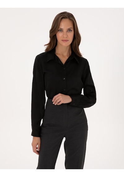 Pierre Cardin Kadın Siyah Gömlek Desenli 50318218-vr046 Siyah