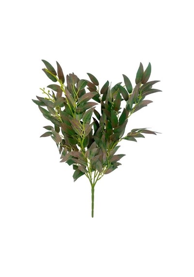 Yapay Çiçek Zeytin Yaprağı Demeti 4 Dallı 50cm Kahve Yeşil