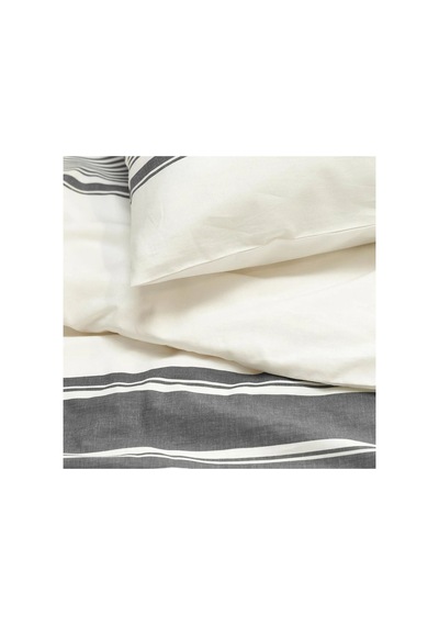 Ikea Jattefraken Tek Kişilik Nevresim Takımı 150 X 200 Cm Beyaz - Gri