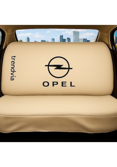 Opel Uyumlu Ön Arka Penye Oto Koltuk Kılıfı Takımı - Servis Tipi Koruyucu Kılıf Bej