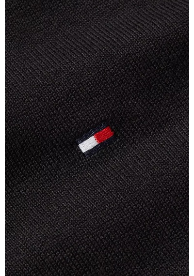 Tommy Hilfiger Erkek Yuvarlak Yaka Cotton Crew Neck Kazak - Siyah Black