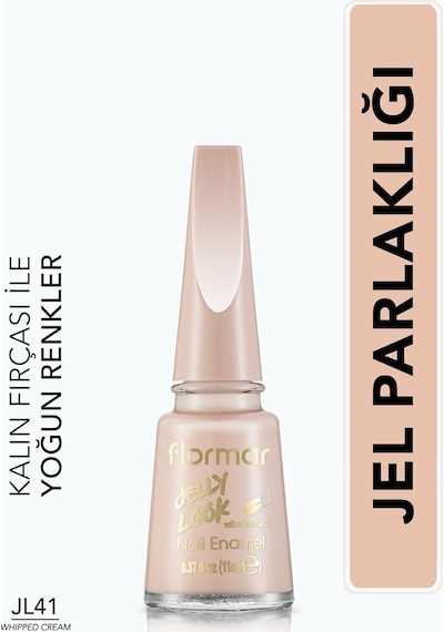 Flormar Jel Görünümlü Parlak Oje (Açık Nude) - Jelly Look Nail Enamel - JL41 WHIPPED CREAM - 8690604497713