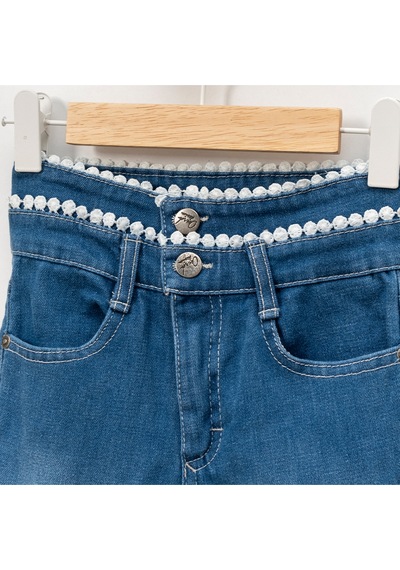 Overdo Kids Kız Çocuk 5-8 Yaş Beli Güpürlü Pantolon - Çok Renkli