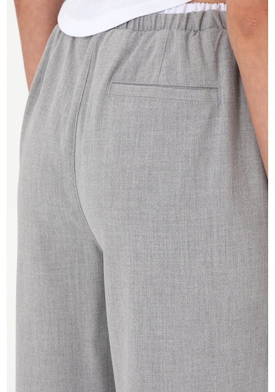 U.S. Polo Assn. Kadın Gri Bel Detaylı Loose Fit Kanvas Pantolon 50309118-VR024