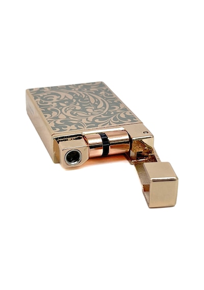 Zenit Rose Gold & Gri Floral Desenli Pürmüz Alevli Özel Seri Çakmak Rose