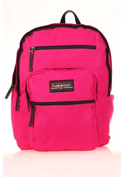 Kaukko Full Pocket Okul Sırt Çantası Koyu Pembe K1604