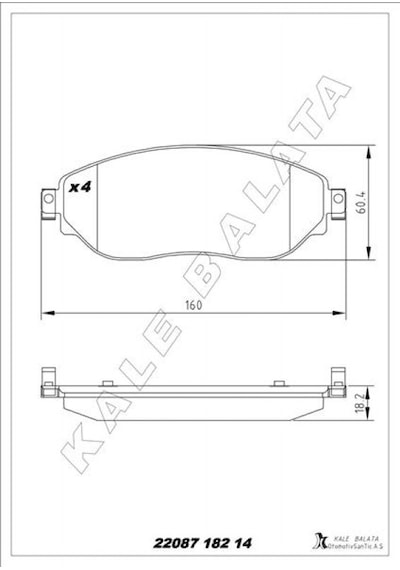 Ön - 333 - Fren Balata Renault Trafıc Iıı 15- Opel Vıvaro - Mıxdepo - B 15-