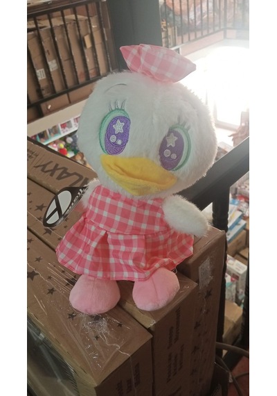 Oyuncak Peluş Sevimli Uyku Arkadaşı Pembe Elbiseli Ördek 25 Cm