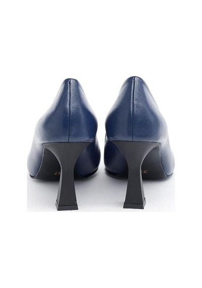 Derinet Hakiki Deri Kadın Stiletto Lacivert Lacivert