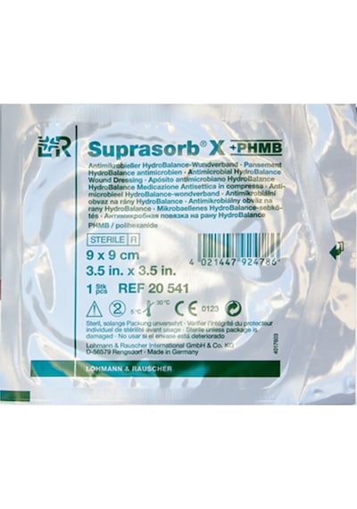 LR Suprasorb X Phmb Antimikrobiyal Hydrobalance Yara Örtüsü 9 x 9 CM