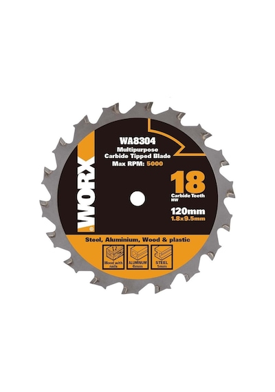 Worx Wa8304 120x95 MM Metal Ahşap Pvc Alüminyum Kesme Elmas Daire Testere Bıçağı
