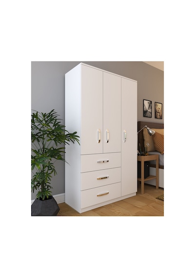 Metalia Gm 303 Ece Lüx 3 Kapılı 3 Çekmeceli Gardrop Metalia Gm 303 Ece Lüx 3 Kapılı 3 Çekmeceli Gardrop