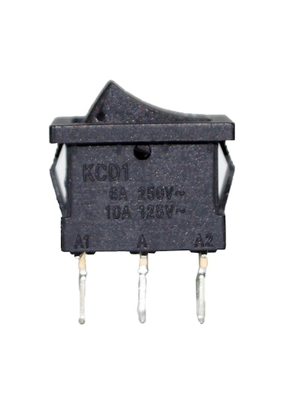 3 Kademeli Aç Kapa Buton On Off Rocker Switch Siyah Anahtar 250v Ac 6a/125v Ac 10a