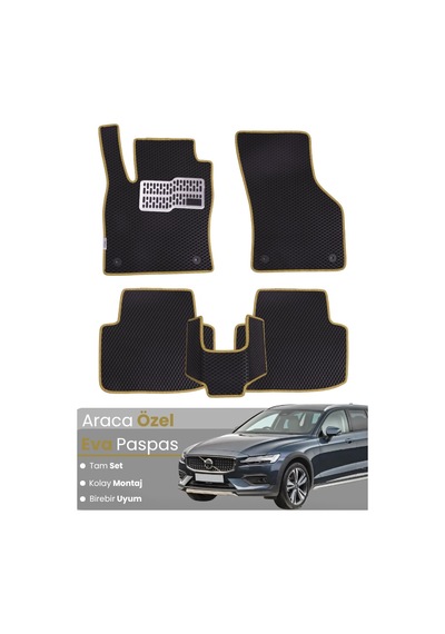 Volvo V60 2018-2025 Uyumlu Eva Paspas Tam Set Oto Paspas,araca Özel,tam Koruma,kolay Temizlik 556