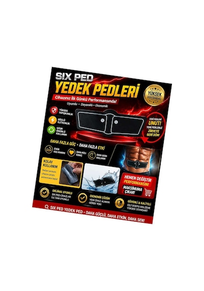Six Ped Yedek Pedleri İle Cihazınızı Yenileyin, Antrenman Gücünü Artırın. Evimdeyokyok Çok Renkli