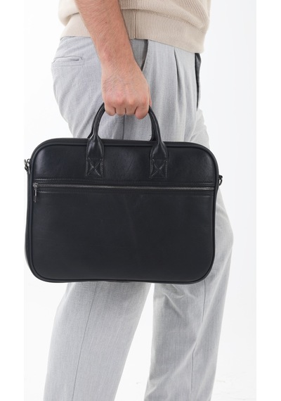 Erzeno Hakiki Deri Laptop & Evrak Çantası - Siyah Unisex İş Çantası Siyah Renk - 761747751 Siyah Renk