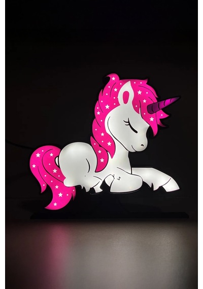 Unicorn Dekoratif Led Gece Lambası Aydınlatma Çok Renkli