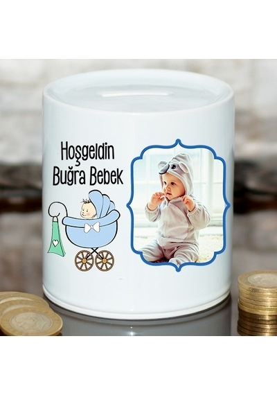 Yeni Doğan Hediyesi- Hoş Geldin Bebek Kumbarası (Erkek Bebek)