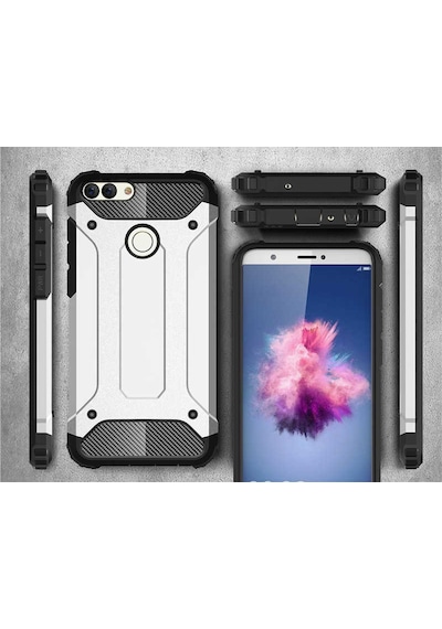Huawei P Smart 2018 (FIG-LX1) - Kilif Darbe Önleyici Zirh Tank Kapak