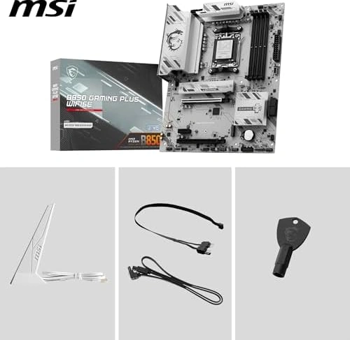 Msı Mb B850 Gamıng Plus Wıfı6e Am5 Ddr5 8200mhz Oc Dp 2x M.2 Usb 10gbs 2,5g Lan Wı-fı 6e Atx