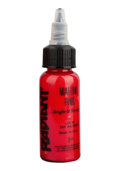 Malibu Pink Radiant Dövme Boyası 30ml Parlak Tropikal Pembe Profesyonel Tattoo Ink