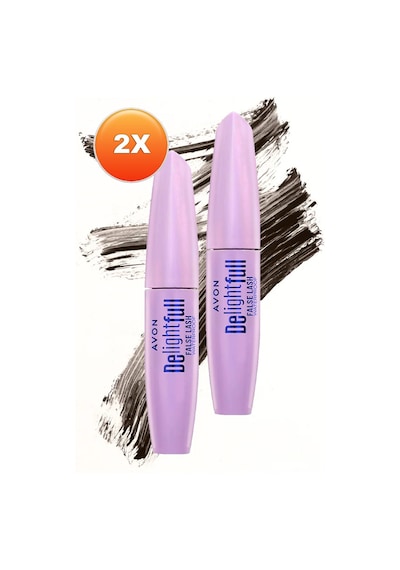 Avon Delightful False Lash Suya Dayanıklı Maskara 10 ML Lava Brown 2'li