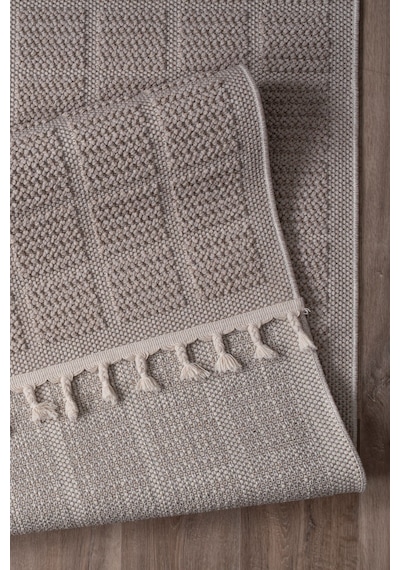 Bukle11880 Bej Yumuşak Dokulu Halı Kilim Salon Mutfak Koridor Kesme Yolluk Dokuma Makine Halısı Bej