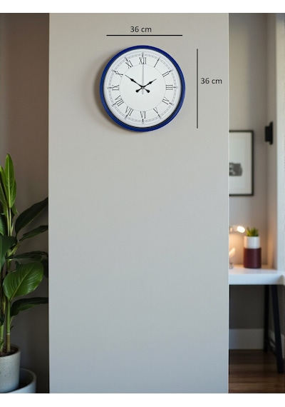 36 Cm Lacivert Roma Rakamlı Duvar Saati Diğer 88469204