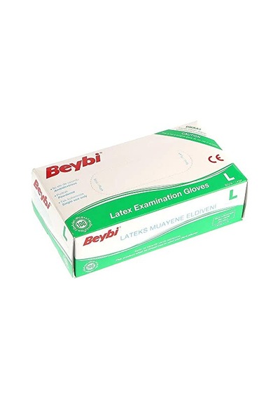 Büyük Boy Latex Pudralı Muayne Eldiveni 100'lü Paket Diğer