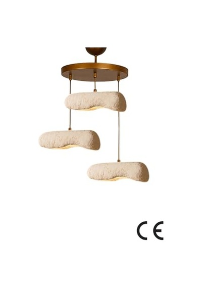 Sedra Handmade Karbon Beton Avize Salon Avize Modelleri E27 3'lü Sarkıt Modern Tasarım: Diğer