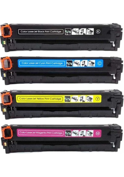 Safir Toner Hp 128a-ce320a Laserjet Cp1525nw Cmyk 1 Set Uyumlu Toner