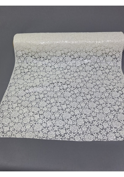 Pvc Küpür Dantel Raf Ve Dolap Örtüsü Runner Beyaz Kprhp055w Beyaz