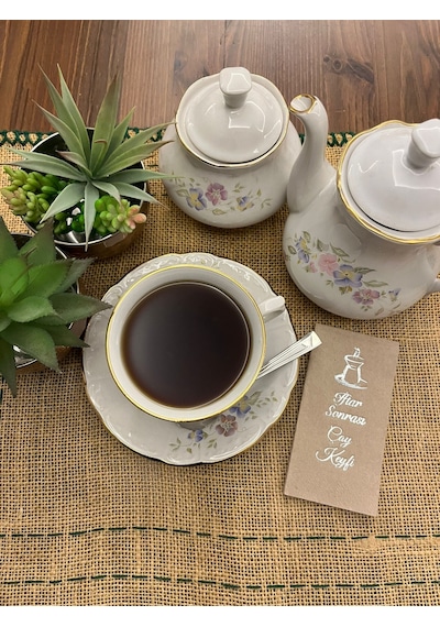Gümüş Yaldızlı Kraft İftar Sonrası Çay Keyfi Peçete 6x12 Cm