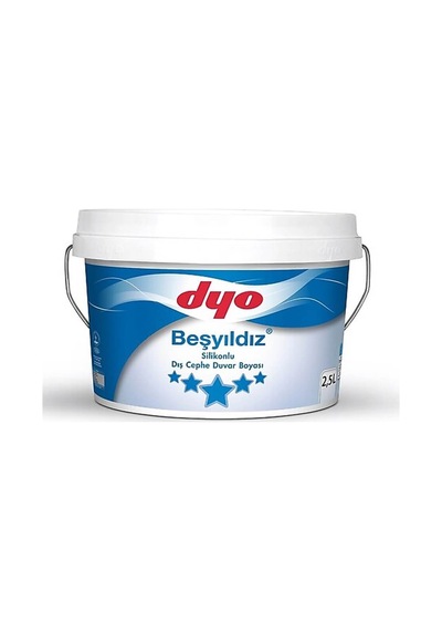 Dyo Beşyıldız Silikonlu Dış Cephe Boyası Beyaz 2,5lt 2,5 Lt