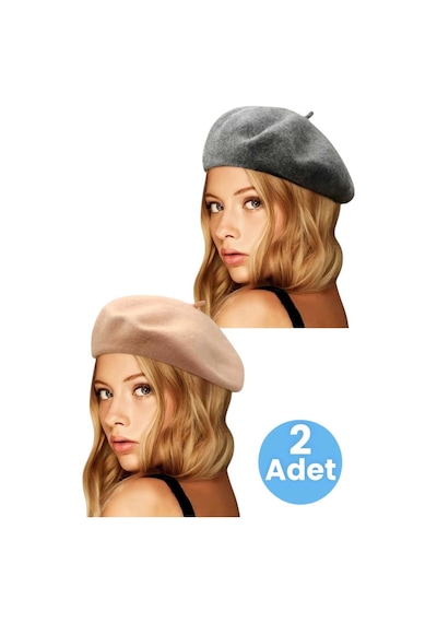 Uniquetrenders Kadın Fransız 2'li Ressam Bere Füme Vizon Füme - Vizon