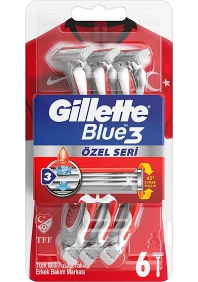 Gillette Blue3 Milli Takım Özel Paketi Tıraş Bıçağı 6 Adet